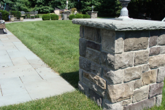 Bluestone Patio with Cultured Stone Piers in Southampton, NJ (3)